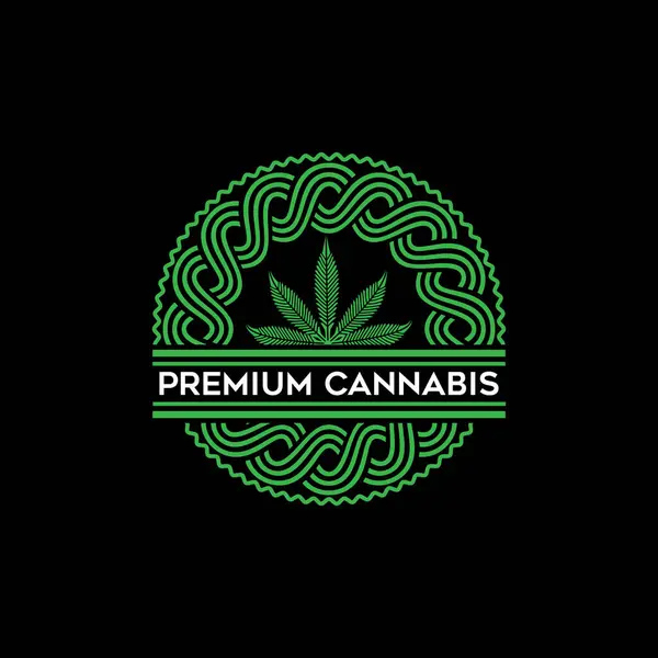 Premium Cannabis Als Ikone Illustration Von Premium Cannabis Als Symbol — Stockvektor