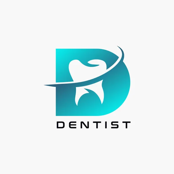 Design Logotipo Para Dentista Design Logotipo Ilustração Para Dentista Fundo —  Vetores de Stock