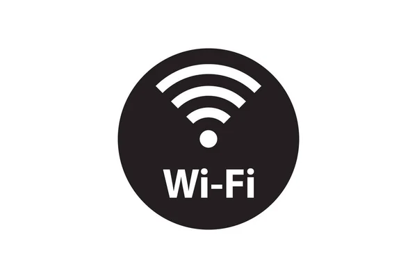 Símbolo Zona Libre Wifi Señal Señal Inalámbrica Icono Del Vector — Vector de stock