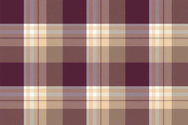 Plaid Background Check Seamless Pattern Vector Fabric Texture Textile Print — Stock Vector