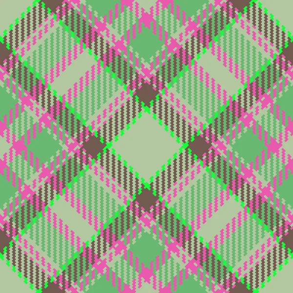 Fabric Seamless Vector Tartan Background Texture Textile Pattern Plaid Check — Stock Vector
