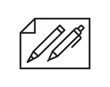 Note icon vector sign. Paper message or document page. Notice doc sheet.
