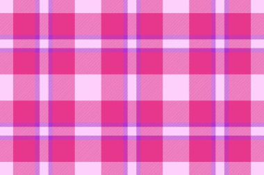 Tekstil arka plan modeli. Kusursuz kumaş tartan. Ekose desen kontrol vektörü kırmızı ve pembe renklerde.