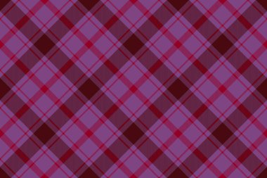 Arkaplan kumaşı pürüzsüz. Tekstil dokusuna bak. Koyu ve pembe renkli ekose ekose vektör.