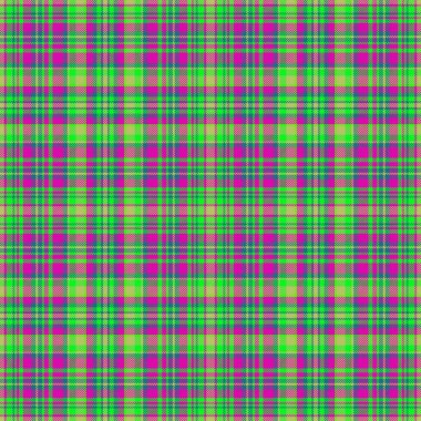 Tekstil deseni. Tartan kusursuz vektör. Ekose kontrol arka plan kumaşı parlak ve pembe renkler.