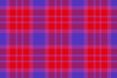 Tartan desenli arkaplan. Kumaş kumaş ekose. Mor ve pembe renklerde kusursuz doku kontrol vektörü.