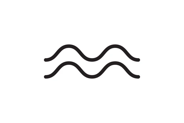 Морська Іконка Хвильова Ілюстрація Векторний Дизайн Океанський Логотип Графічний Елемент — стоковий вектор
