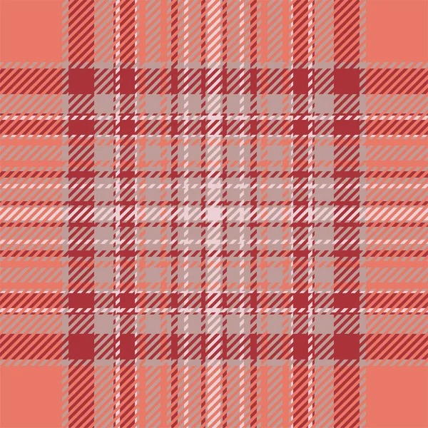 Carreaux Carreaux Couleur Orange Rouge Texture Tissu Sans Couture Design — Image vectorielle