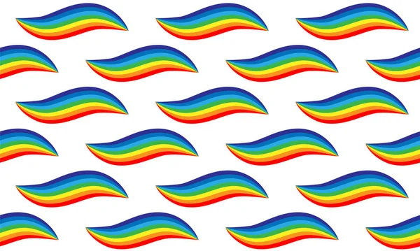 Patrón Arco Iris Sin Costuras Diseño Colorido Textura Vector Fondo — Archivo Imágenes Vectoriales