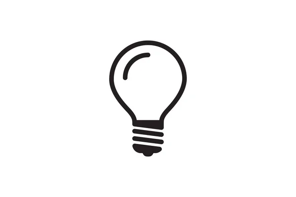 电灯泡图标 电灯符号 矢量照明标志设计 — 图库矢量图片