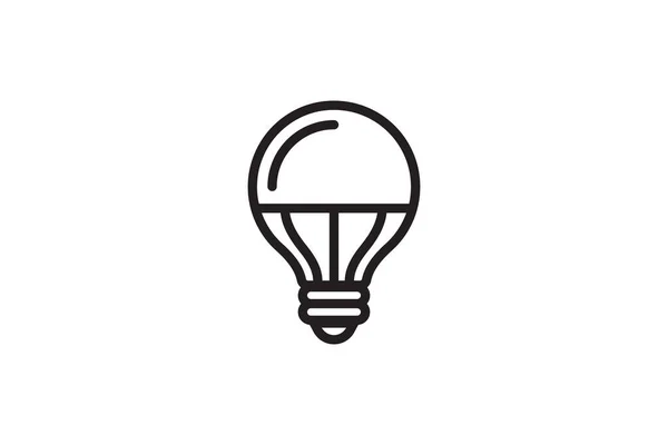 Led Lamp Icon Energy Economy Technology Electric Bulb Power Modern — Vetor de Stock