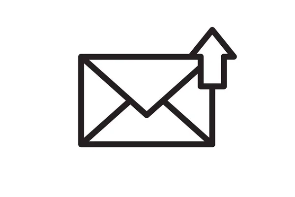 Σύμβολο Διανυσματικό Εικονίδιο Ταχυδρομείου Σύμβολο Φακέλου Γραμμάτων Αποστολή Μηνύματος Στην — Διανυσματικό Αρχείο