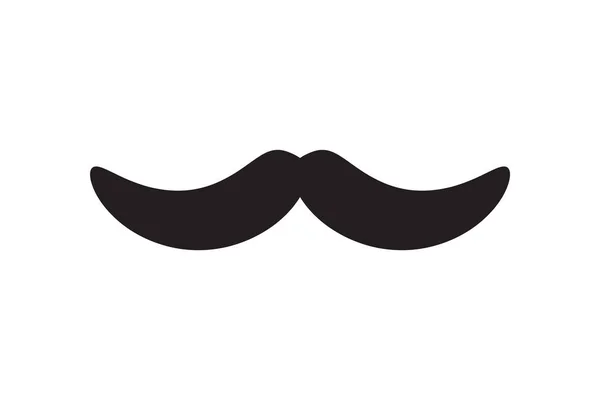 Moustache Vector Icon Black Retro Style Mustache Shave Barber Vintage — Stockvektor