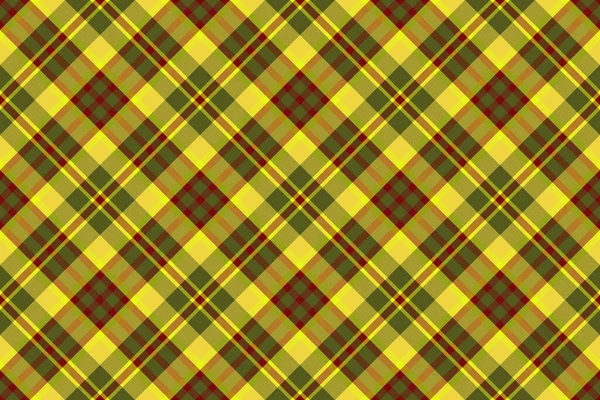 Fabric Tartan Textile Background Pattern Plaid Vector Seamless Check Texture — Stock Vector