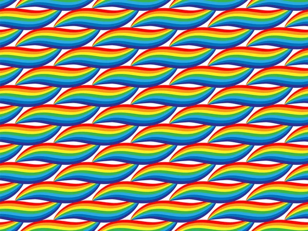 Patrón Arco Iris Sin Costuras Diseño Colorido Textura Vector Fondo — Archivo Imágenes Vectoriales