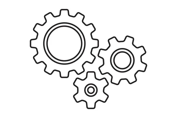 Setting Icon Vector Work Cog Gear Element Cogweel Mechanism Symbol —  Vetores de Stock