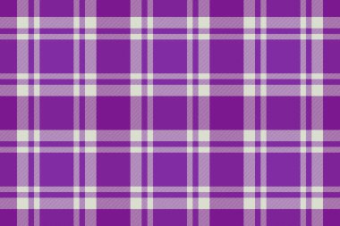 Tekstil kontrolü vektörü. Arka planda pürüzsüz kumaş. Kalıplı ekose desenli pembe ve beyaz renklerde..