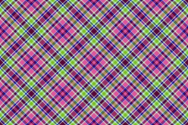 Tekstil arka plan dokusu. Kalıplı tartsız. Kumaş vektör ekoseyi yeşil ve açık renkli kontrol et.