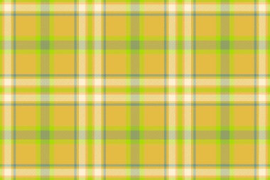 Özgeçmiş kontrolü. Kusursuz ekose kumaş. Turuncu ve açık renkli tekstil tartan vektörü.