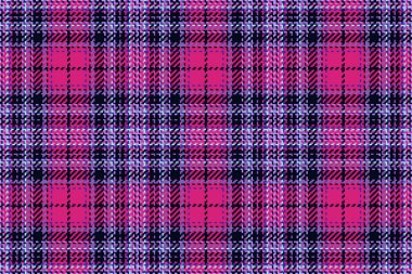 Tartan arkaplan modeli. Tekstil vektör ekoseli. Kusursuz kumaş dokusu yeşil ve mor renklerde kontrol edilsin.