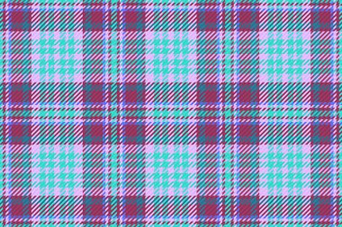Örnek arka plan vektörü. Ekoseli tartan. Tekstil kumaş dokusu mavi ve kırmızı renklerde pürüzsüz.