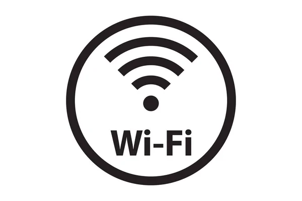 Symbol Signal Connection Vector Wireless Internet Technology Sign Wifi Network — Archivo Imágenes Vectoriales