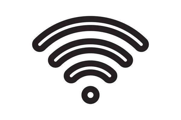 Symbolanslutning Vektor Trådlöst Internet Teknik Tecken Ikonen För Trådlös Nätverkskommunikation — Stock vektor