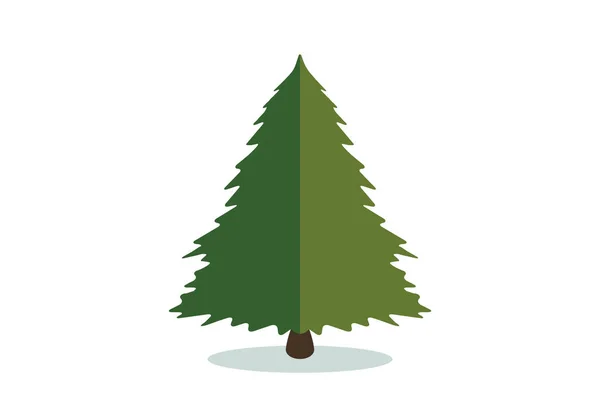 Christmas Tree Vector Icon Modern Style Fir Symbol Color Holiday - Stok Vektor