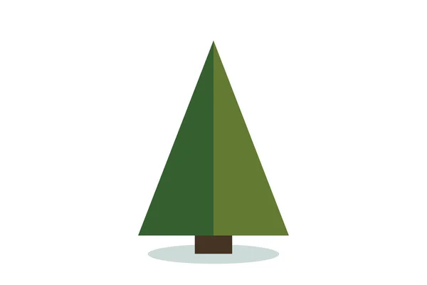 Karácsonyfa Vektor Ikon Modern Stílusú Fenyő Szimbólum Színe Ünnep Dekoráció — Stock Vector