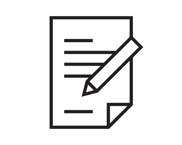 Note Icon Vector Sign Paper Message Document Page Notice Doc — Vetor de Stock