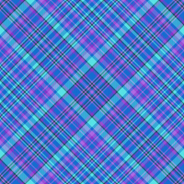Check Seamless Fabric Tartan Pattern Textile Plaid Texture Vector Background — Stock Vector