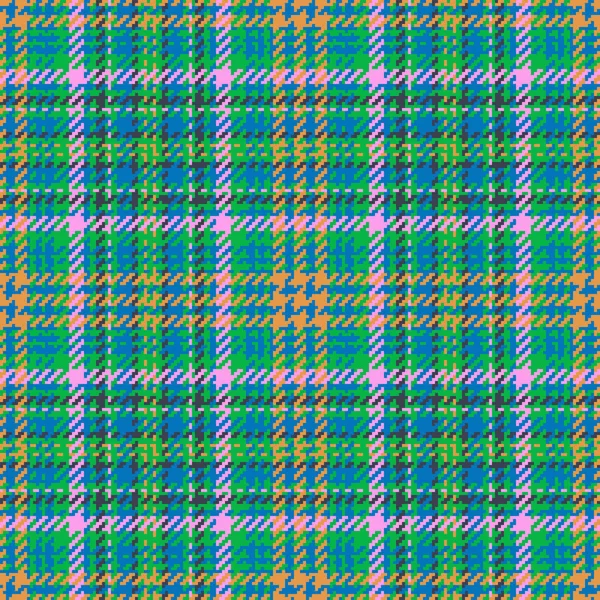 Pattern Background Vector Seamless Check Textile Fabric Texture Plaid Tartan — Stock Vector