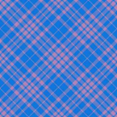 Kumaş rengi tartan. Kusursuz tekstil ekose. Mavi ve pastel renklerde vektör arkaplan deseni.