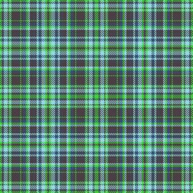 Kusursuz vektör kumaşı. Kalıp dokusunu kontrol et. Arkaplan tekstil ekoseli mavi ve turkuaz renkli.