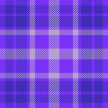 Kumaş dokusu pürüzsüz. Kalıplı ekose kumaş. Arkaplan tekstil vektör denetimi mavi ve mor renklerde.