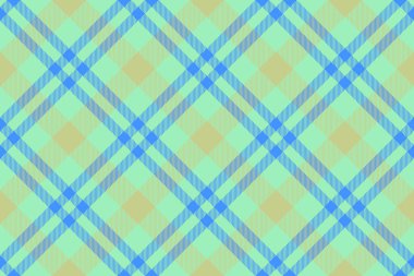 Kalıpları kontrol et. Arkaplan kumaşı pürüzsüz. Doku vektörü mavi ve yeşil renklerde tartan.