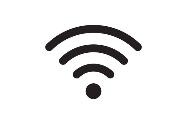 Wi Fi symbol signal connection. Vector wireless internet technology sign. Wifi network communication icon. Radio antenna design.