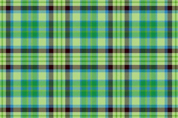 Seamless Vector Fabric Pattern Plaid Check Textile Texture Tartan Background — Stock Vector