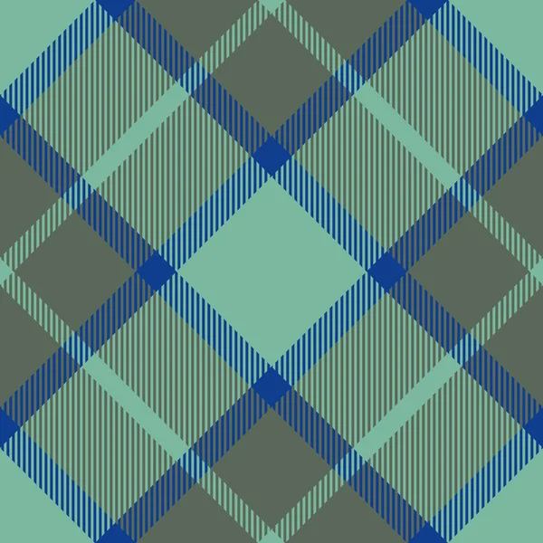 无缝线格子布检查 背景纺织品质感 蓝色和淡色的鞑靼花纹织物矢量 — 图库矢量图片