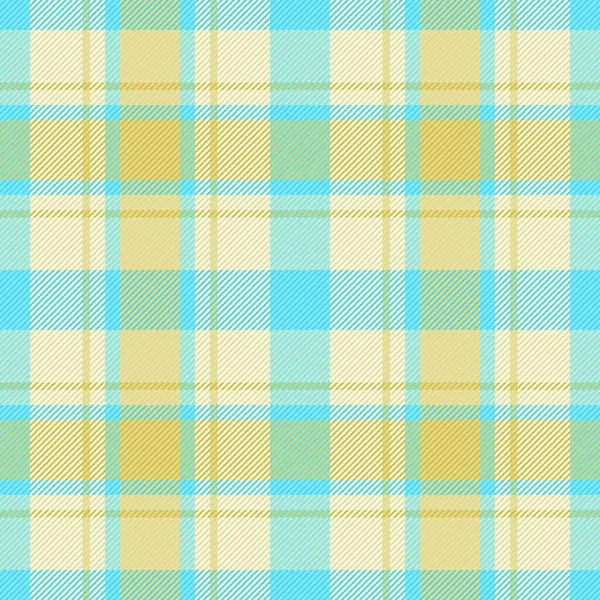 Fabric Seamless Texture Check Vector Textile Tartan Pattern Plaid Background — Stock Vector