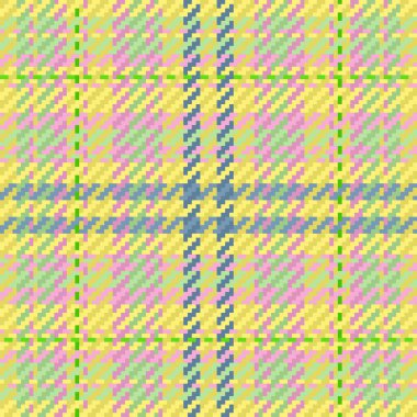 Kumaş deseni vektörü. Kusursuz desenli ekose. Arkaplan tekstil denetimi yeşil ve pembe renkli tartan.