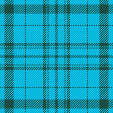 Ekose arka plan tekstili. Kumaş kontrolü. Kalıp vektör tartan mavi ve koyu renklerde pürüzsüz.