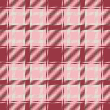 Kırmızılı ekose desenli. Kumaş dokusunu kontrol et. Vektör tekstil baskı tasarımı.