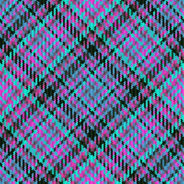 Ekose desenli. Tekstil arka plan dokusu. Siyah ve pembe renkli kumaş tartanı kontrol et.