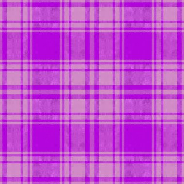 Kumaş taraması. Tekstil vektörü. Pembe ve parlak renklerde kusursuz tartan desenli ekose..