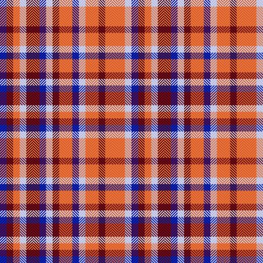 Ekose kumaş tekstil. Arka plan tartan deseni. Doku vektörünü mavi ve kırmızı renklerde pürüzsüz olarak kontrol et.