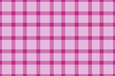Kumaşı kontrol et. Tartan vektörü kusursuz. Açık ve pembe renklerde arka plan ekose tekstil dokusu.