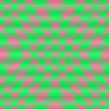 Tekstil arkaplanı yok. Vektör ekoseli. Tartan kumaş deseni yeşil ve kırmızı renklerde.