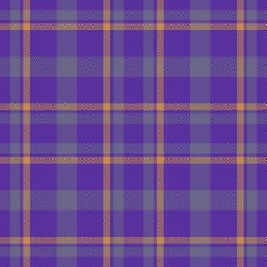 Kalıpları kontrol et. Kusursuz vektör arkaplanı. Turuncu ve mor renkli kumaş dokusu.