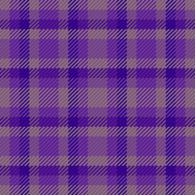 Vektör desenli tartan. Kusursuz kumaş kontrolü. Arka plan desenli, mor ve mor renkli ekose kumaş..